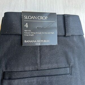 NWT!! Banana Republic Sloan Crop Black Dress Pants